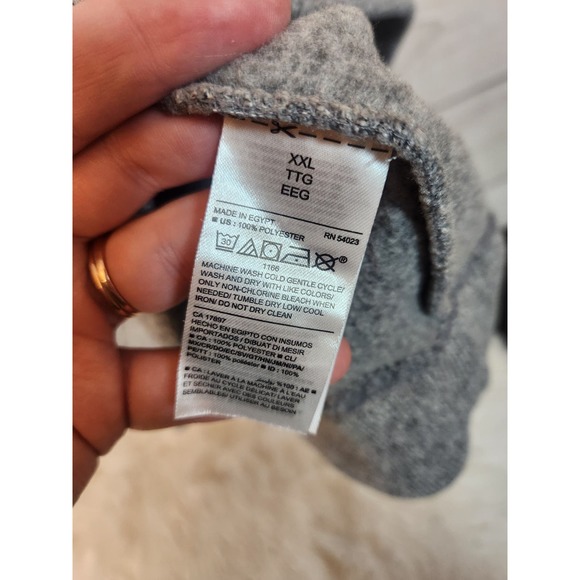 Old Navy Men's Gray Long Sleeve Fleece 1/4 Zip Pullover Sweatshirt Size XXL - Picture 4 of 6